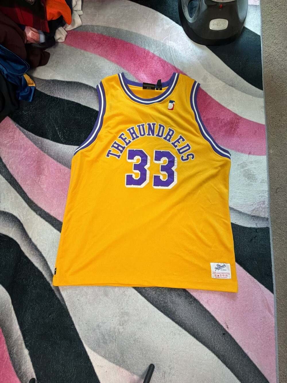 The Hundreds Lakers-Style Basketball Jersey Number 33